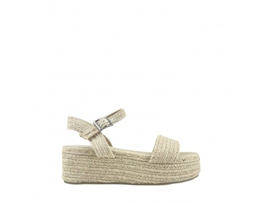 Sandalia Cuña Plataforma Yute